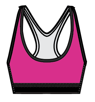 Medium support compressive sports bra