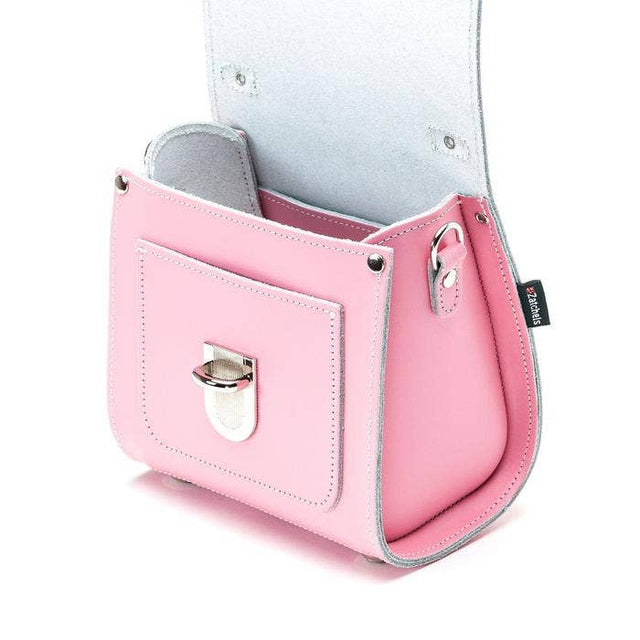 Handmade Leather Sugarcube Handbag - Pastel Pink - Small