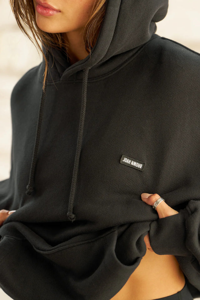 JOAH BROWN OVERSIZED PULLOVER HOODIE