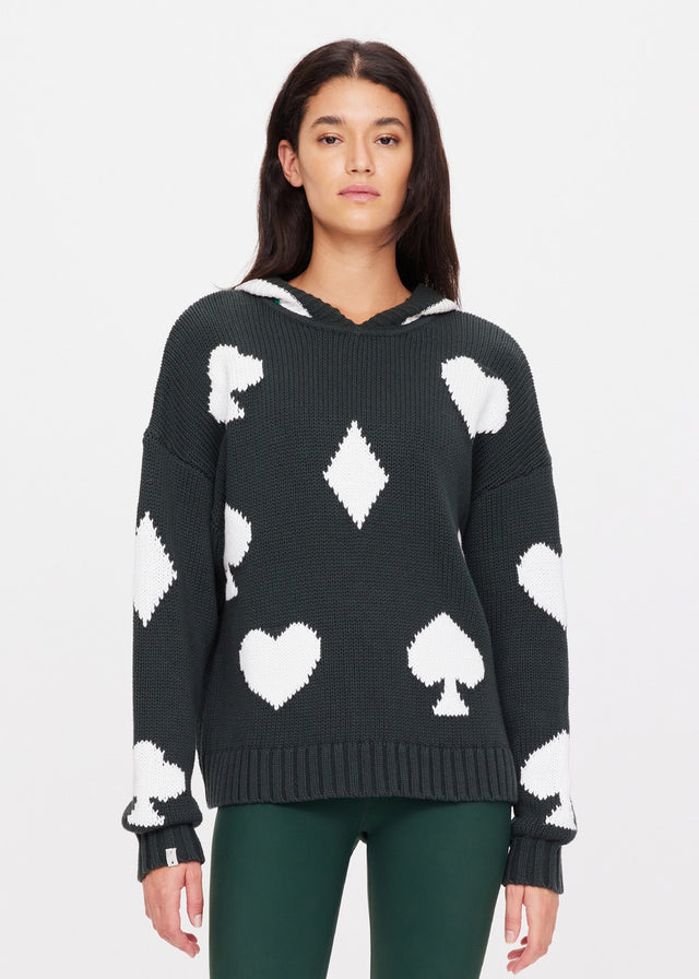 THE UPSIDE ACE OF HEARTS ABBEY KNIT HOOD