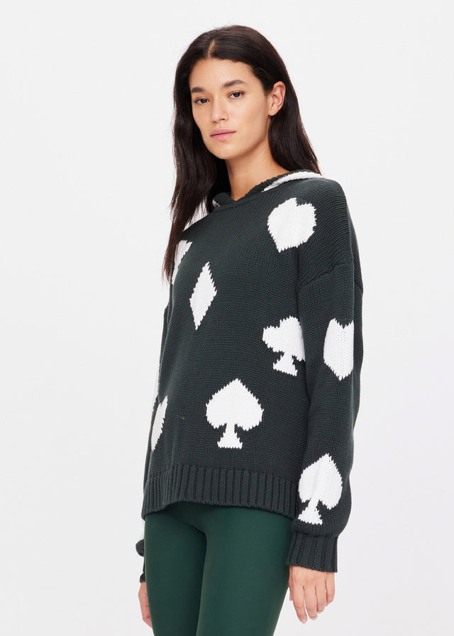 THE UPSIDE ACE OF HEARTS ABBEY KNIT HOOD