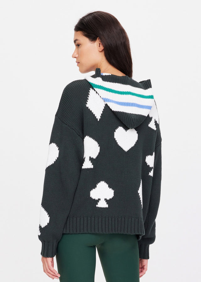 THE UPSIDE ACE OF HEARTS ABBEY KNIT HOOD