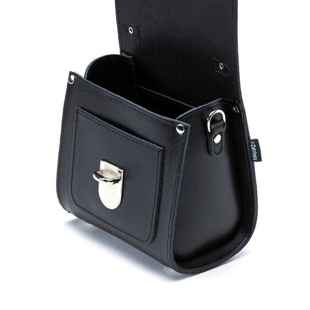 Handmade Leather Sugarcube Handbag - Black - Small